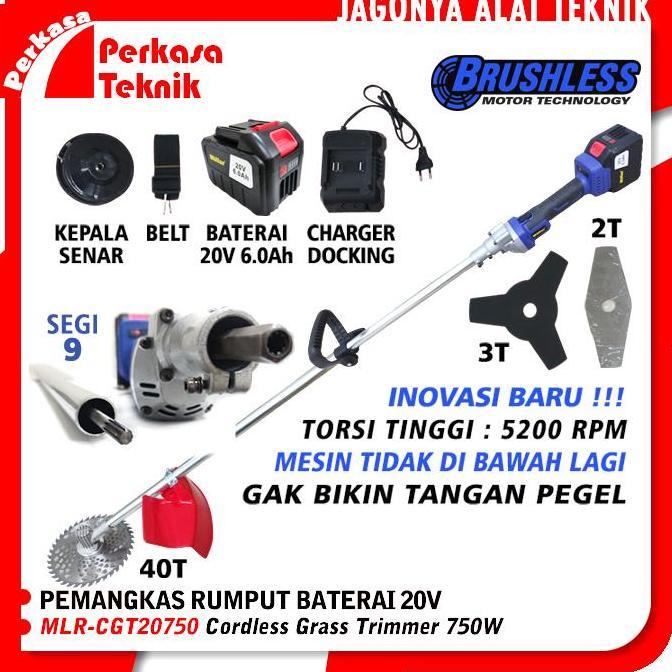 Terlaris Mollar Mlr-Cgt20750 Pemangkas Rumput 20V Cordless Grass Trimmer 750W
