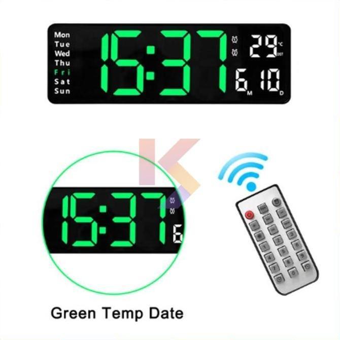 Jam Dinding Digital Minimalis Multifungsi With Remote - 6629