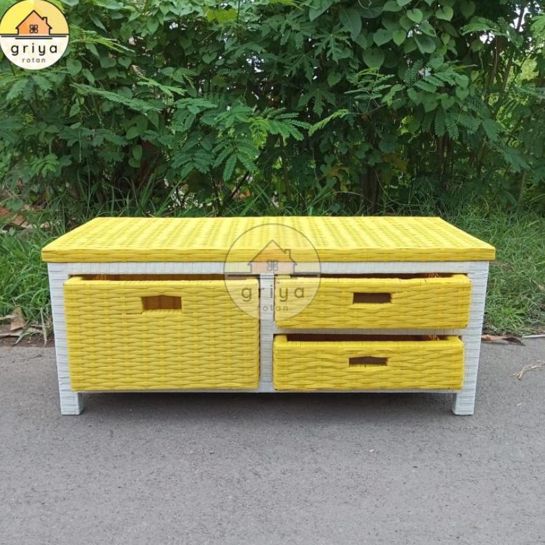 Meja Tv Rotan Sintetis Minimalis