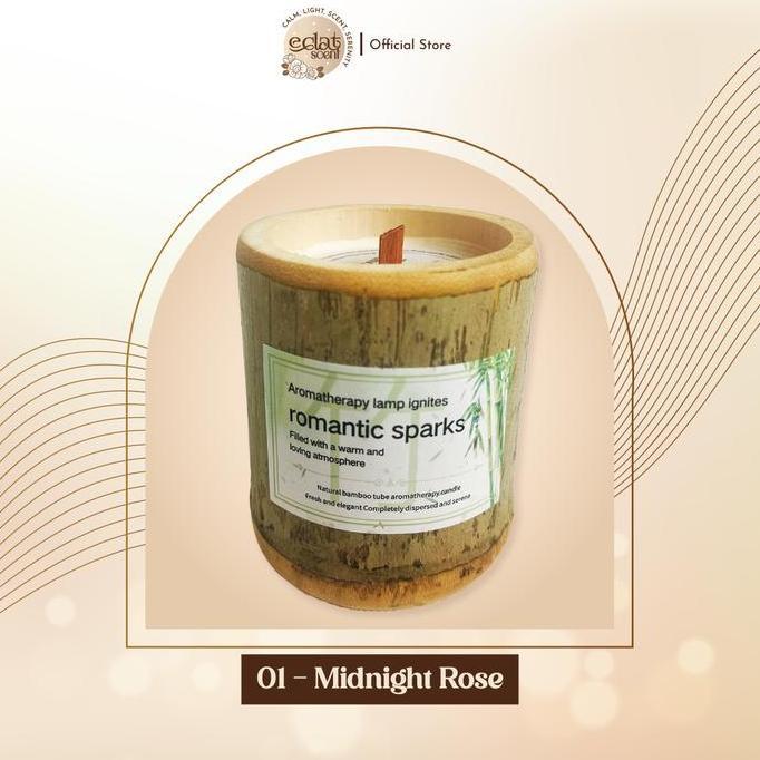 Eclat Candles Floral Herbal Woody Lilin Aromaterapi Cup Bambu Estetik Bamboo Aesthetic Aromatherapy 