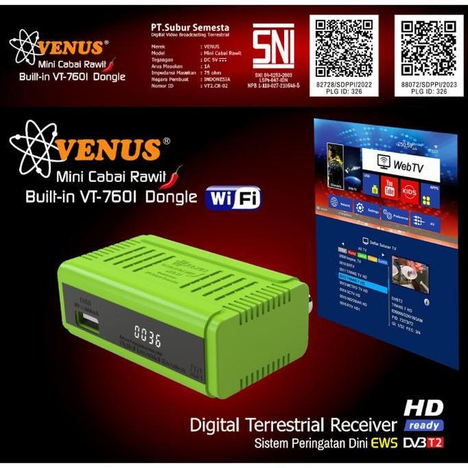 Venus Cabe Rawit Set Top Box TV Digital DVBT2 DVB T2 Venus Cabai Rawit