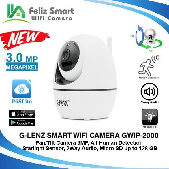 Glenz Smart Cctv 3Mp Camera Wifi Indoor Cctv - Gwip 2000