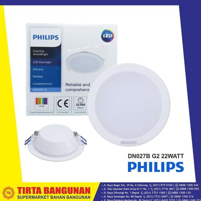 PHILIPS DOWNLIGHT DN027B G2 LED20 6500K COOL WHITE 22W 220-240V