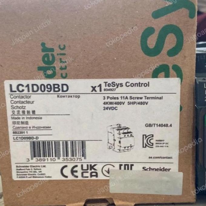 Kontaktor LC1D09 Koil DC Contactor LC1 D09 Coil DC Schneider