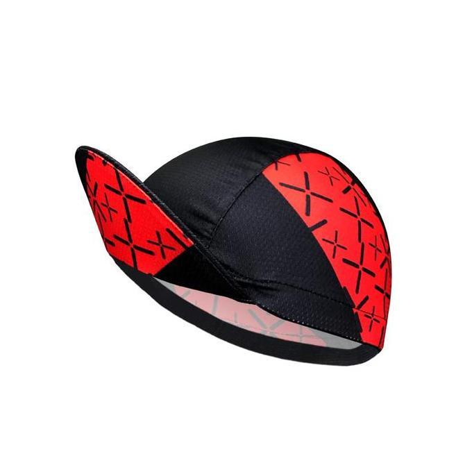 MV2 2021 CYCLING CAP - TOPI SEPEDA BATIK SHAWL RED ON BLACK