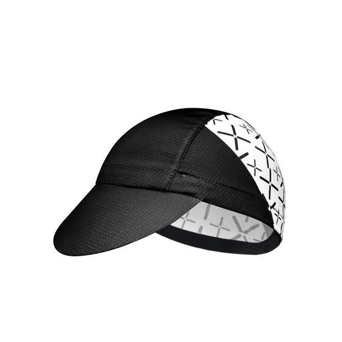 MV2 2021 CYCLING CAP - TOPI SEPEDA BATIK SHAWL WHITE ON BLACK