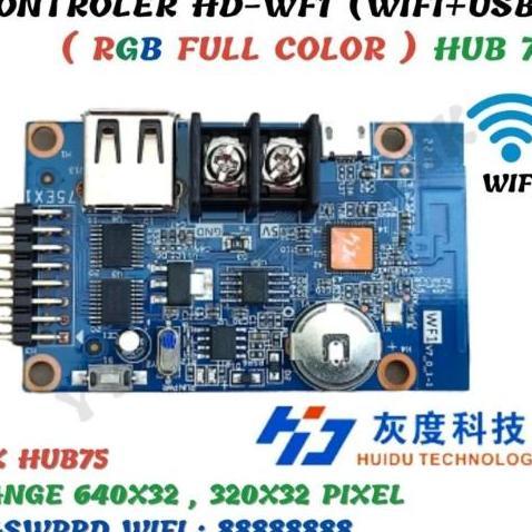 CONTROLLER LED HUIDU HD-WF1 WIFI RGB FULL COLOR HDWF1 P10 SMD DIP DLL