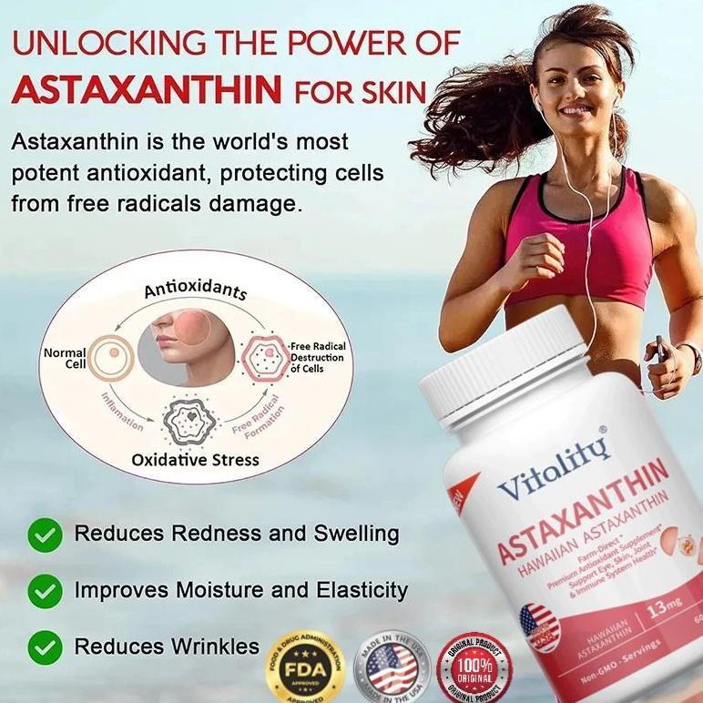 (Promo) Vitality Usa Premium Astaxanthin 13Mg 60 Kapsul Super Antioxidant Original