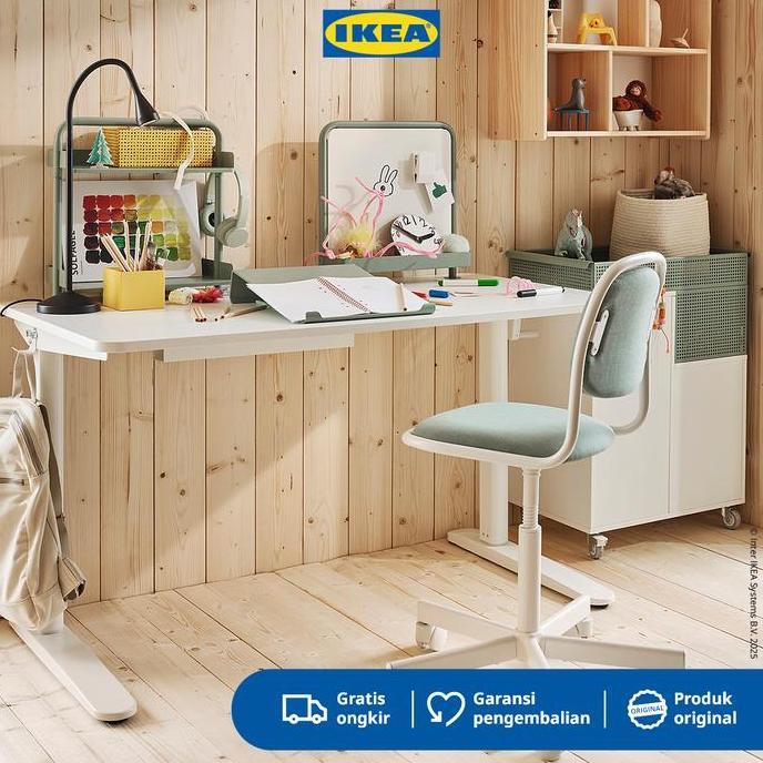 IKEA ORFJALL Kursi Kantor / Kerja Putar Minimalis Kuat Hijau Muda Kayu Meja CO