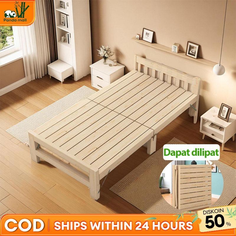Dapat Dilipat Tempat Tidur Lipat Kayu Solid Ranjang Kayu Dipan Tempat Tidur Dipan Kayu Divan Kayu