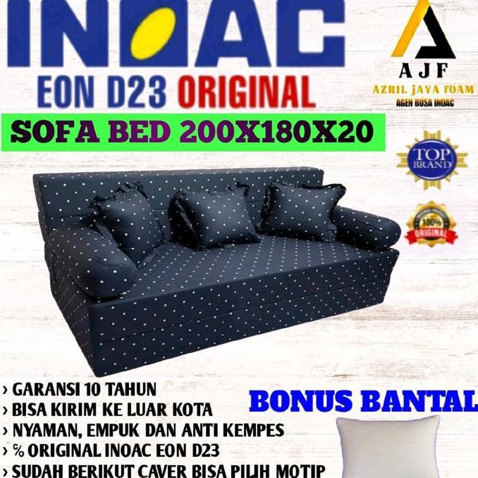 SOFA BED INOAC UKURAN 200X180X20 EON D 23 ORIGINAL,  MULTIFUNGSI BISA JADI  SOFA BISA JADI KASUR Ter