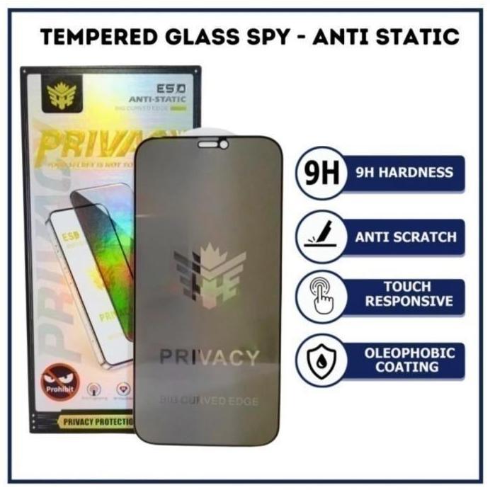 Ready Samsung A52 Tempered Glass Static Anti Spy Privacy