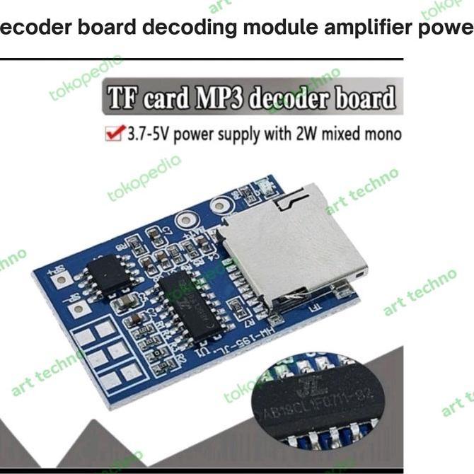 *JL* TF CARD MP3 DECODER BOARD POWER MODULE AMPLIFIER 3.75V 2W MODULE