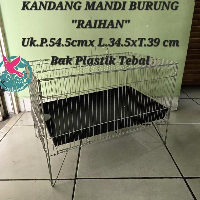 RAIHAN KANDANG MANDI BURUNG BAK KERAMBA MANDI BESI UNTUK BURUNG MURAI KACER WAMBI CUCAK IJO DLL