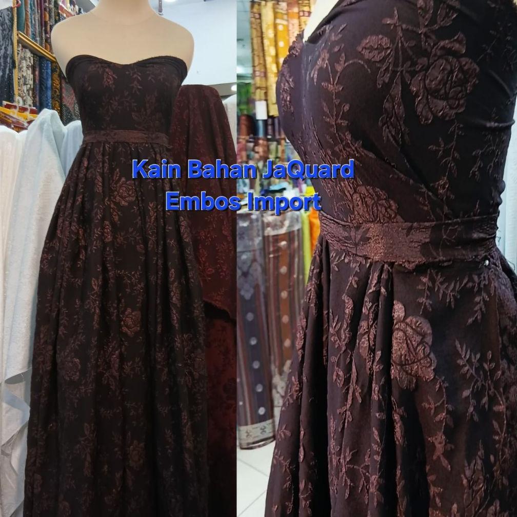 Kain bahan jaguard embos premium / kain jaguard embos fukuro sunflower / jaguard embos import