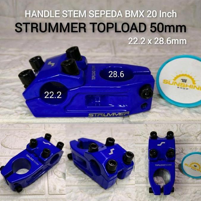 Stem BMX Alloy STRUMMER ST29 TOPLOAD 50mm Untuk Stang Handlebar 22.2 Steertube Fork Oversize 28.6 Se