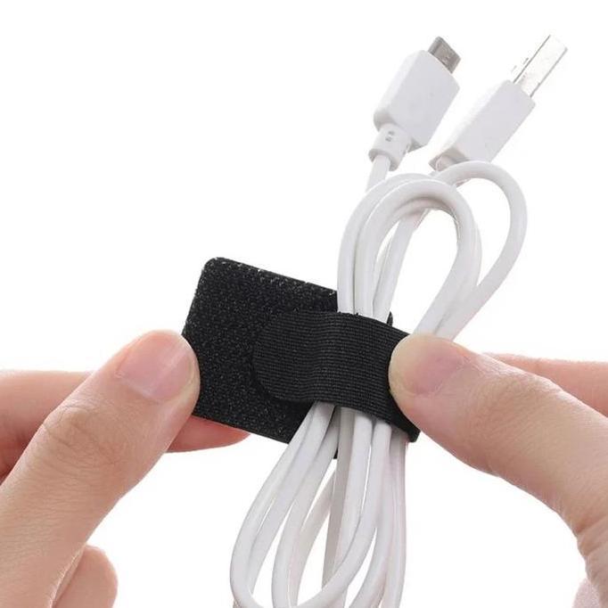 5 Pcs Pengikat Kabel Velkro Strap Organizer Wire Back Adhesive Desk Perlengkapan Penataan Aksesoris 