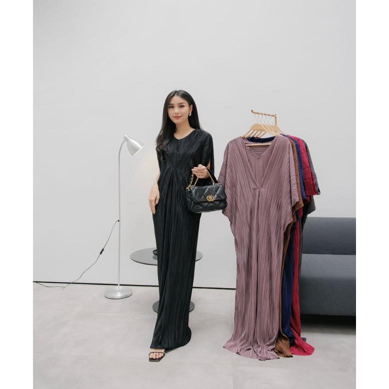 KAFTAN WANITA | ALMEERA KAFTAN SILKY PLEATS | DRESS INARA RUSLI