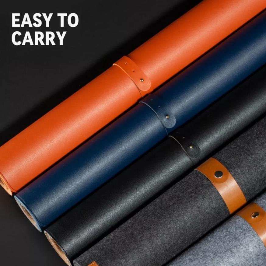 Rose Gold - Kiip Kp01 Desk Pad Mouse Pad Leather Tatakan Mousepad - 80X40Cm - 100% Ori