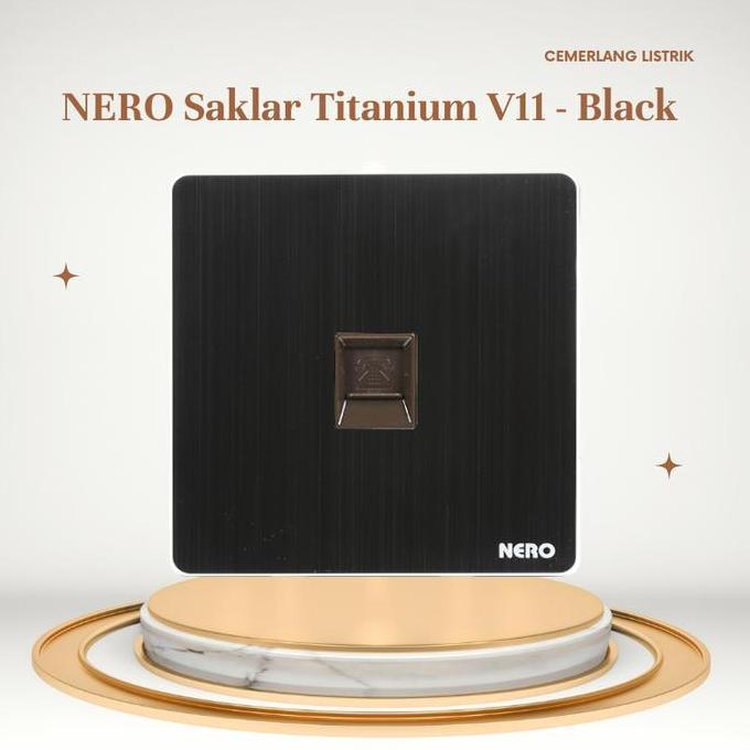 Promo NERO Saklar Telpon Titanium Black V11PH-B Diskon