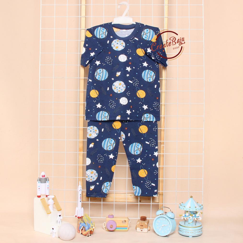 Lion King - 6.6 Mega Sale Cp Setelan Anak Laki 1-7 Tahun Planet Bintang Baju Tidur Lengan Pendek Ter