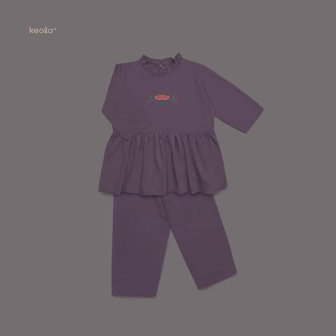 MD - (Size 6 - 10Tahun) Keola Setelan Anak Perempuan Chanderi Tunik Set Dress Gamis / Baju Tunik ana