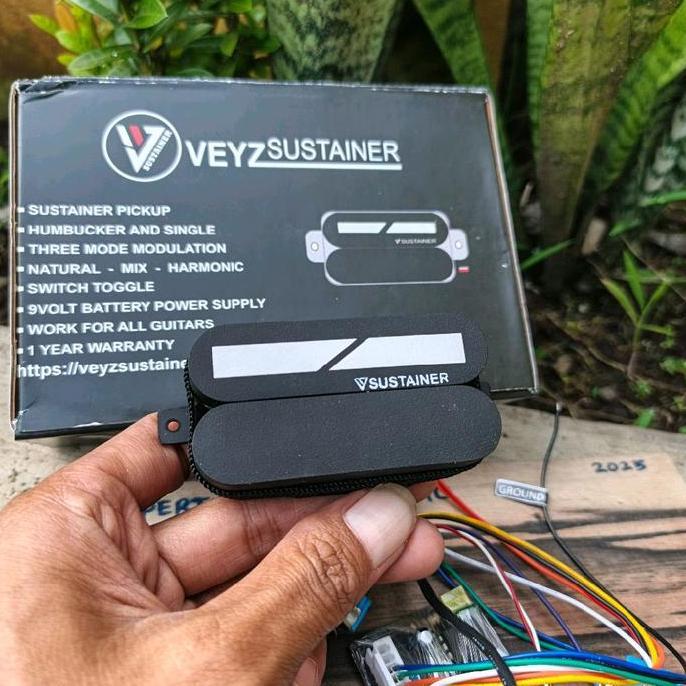 Pickup Gitar Veyz Sustainer Sustainiac Cover Black