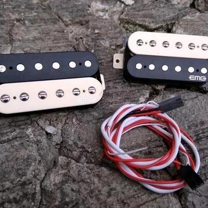 Pickup Gitar EMG RA RETRO ACTIVE SUPER 77 Zebra Cover Humbucker Set