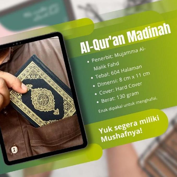 JUAL AL-QURAN MUSHAF MADINAH SAKU ORIGINAL | MUSHAF SAKU MADINAH 8 X 11