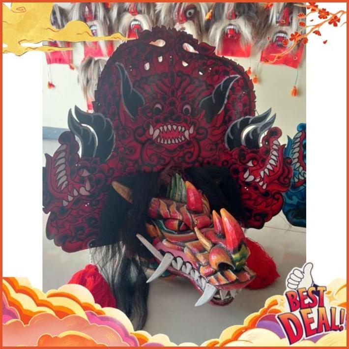 BARONGAN DEVIL ANAK KAYU UKURAN 18-20 WARNA BIRU MERAH DSKN11
