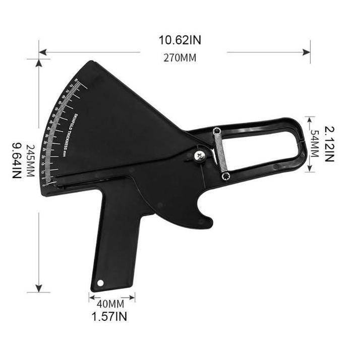 Skinfold Thickness Caliper Ah02 / Body Fat Slim Guide Pengukur Kadar