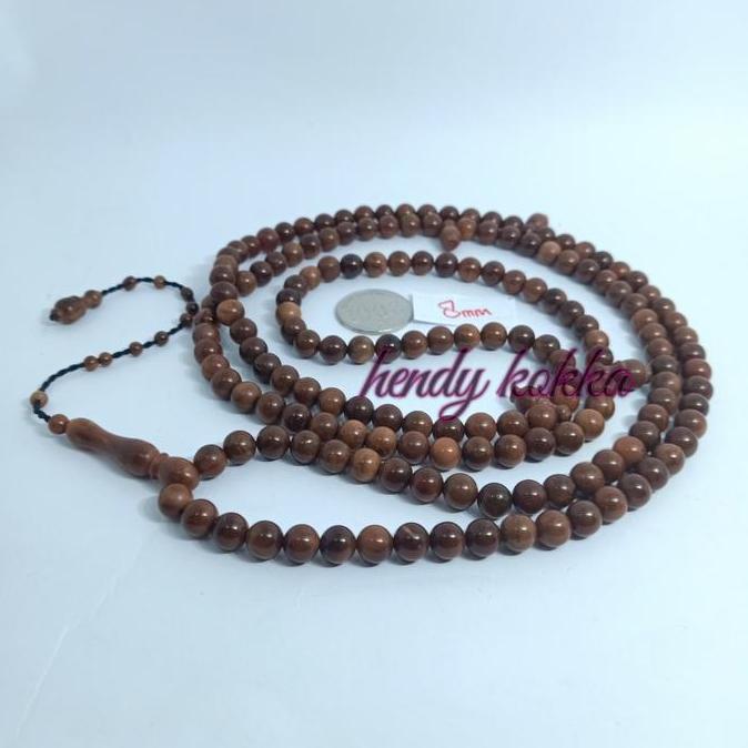 tasbih 165 kokka kaukah kaokah tijani 8mm coklat