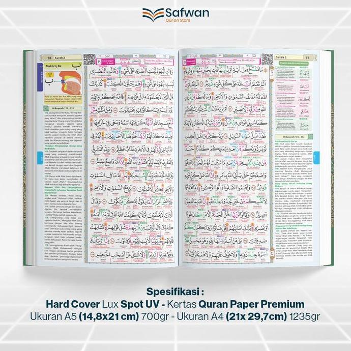 [LENGKAP 30 JUZ] Al Quran Super tajwid Ukuran Besar Sedang A4 dan A5 | Latin Per Kata + tajwid Multi