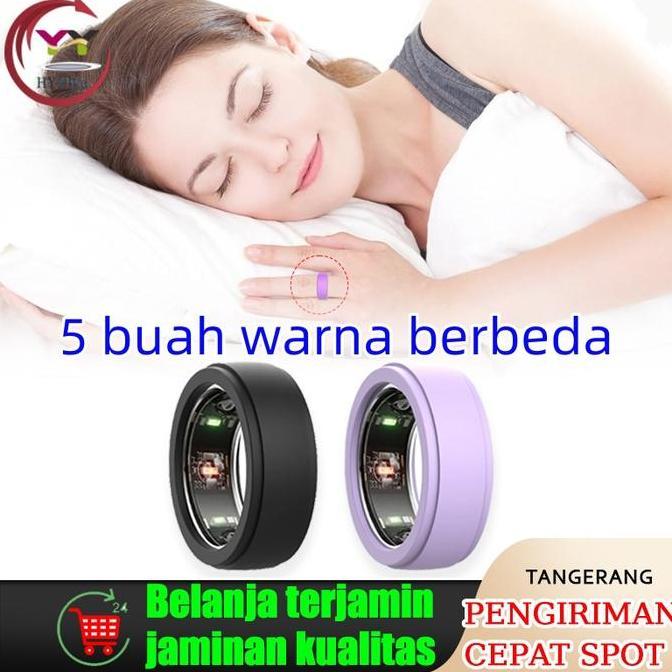 5pcs Cincin Tasbih kotak pelindung/Kasus Silikon Smart Ring Anti Air Pengingat Sholat