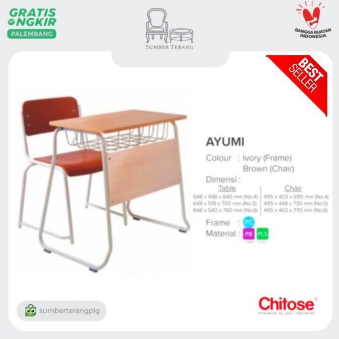 Terlaris Meja Kursi Belajar Chitose Ayumi / Meja Kursi Sekolah / Study Desk