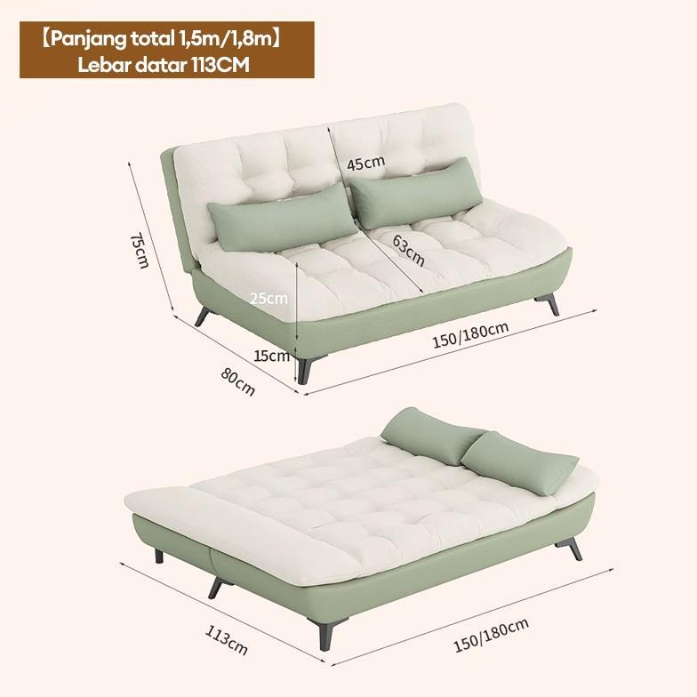 Sofa Bed Lipat Hemat Ruang Sofa Multifungsi Lipat Sofa Tidur Sofa Konversi Lipat Kursi Sofa