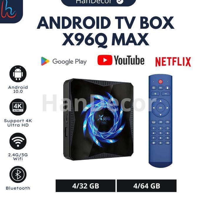 TV BOX X96Q MAX ROM 4 RAM 64 ANDROID 10 Android Tv Box