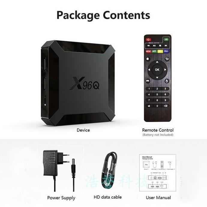 Erza X96Q TV Box Android 10 STB Android H313 QuadCore 4K 2.4G