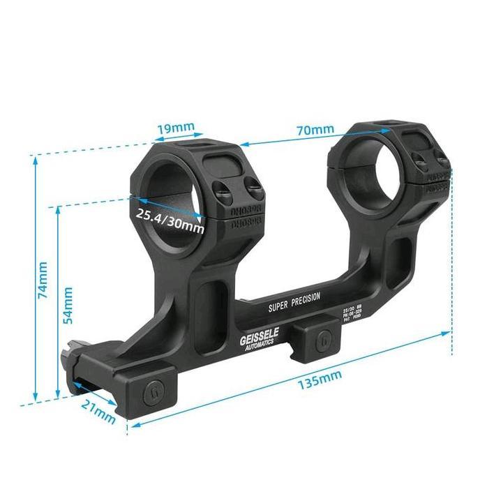 Spesial Mounting Scope Geissele High Tinggi Super Precision Mount Telescope Aeg Gbbr M4 Ar15 Slr Wgg
