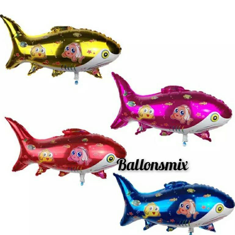 Balon Foil Ikan Hiu/Balon Ulang Tahun Baru