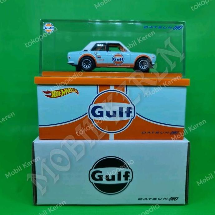 Diecast Hot Wheels 2022 RLC Datsun 510 GULF blue ban karet limited edition