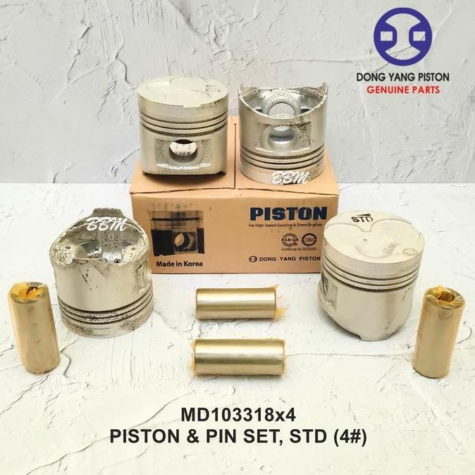 MD103318X4-DYP PISTON & PIN SET, STD B (4#) - L300 SOLAR L300 DIESEL (ENG. 4D56 NA) TERBARU