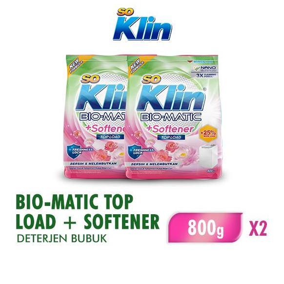 Bahreee_ - Soklin BioMatic Bubuk Softener 8g x2 - Bukaan Atas