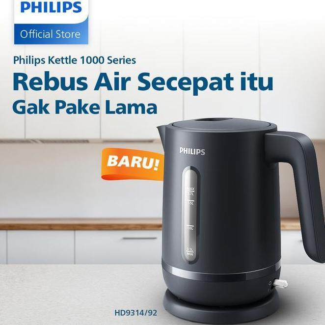 Philips Kettle Teko Listrik Hd931492 Hitam Philips Teko Pemanas Air Listrik 1.7 Liter
