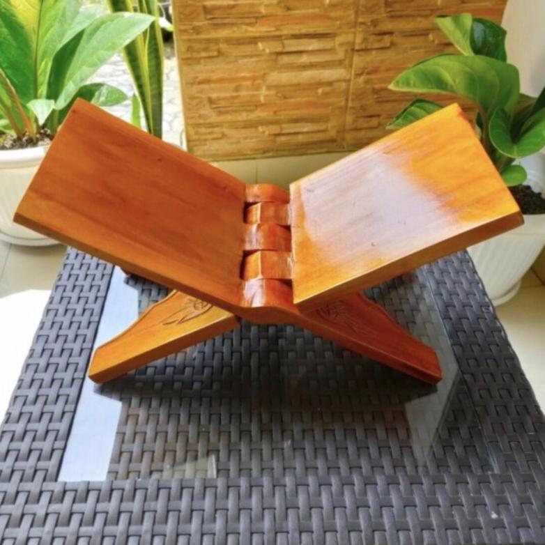 REKAL ALQURAN LIPAT KAYU JEPARA TATAKAN ALQURAN KAYU MAHONI Tatakan quran lipat Tatakan quran kayu T