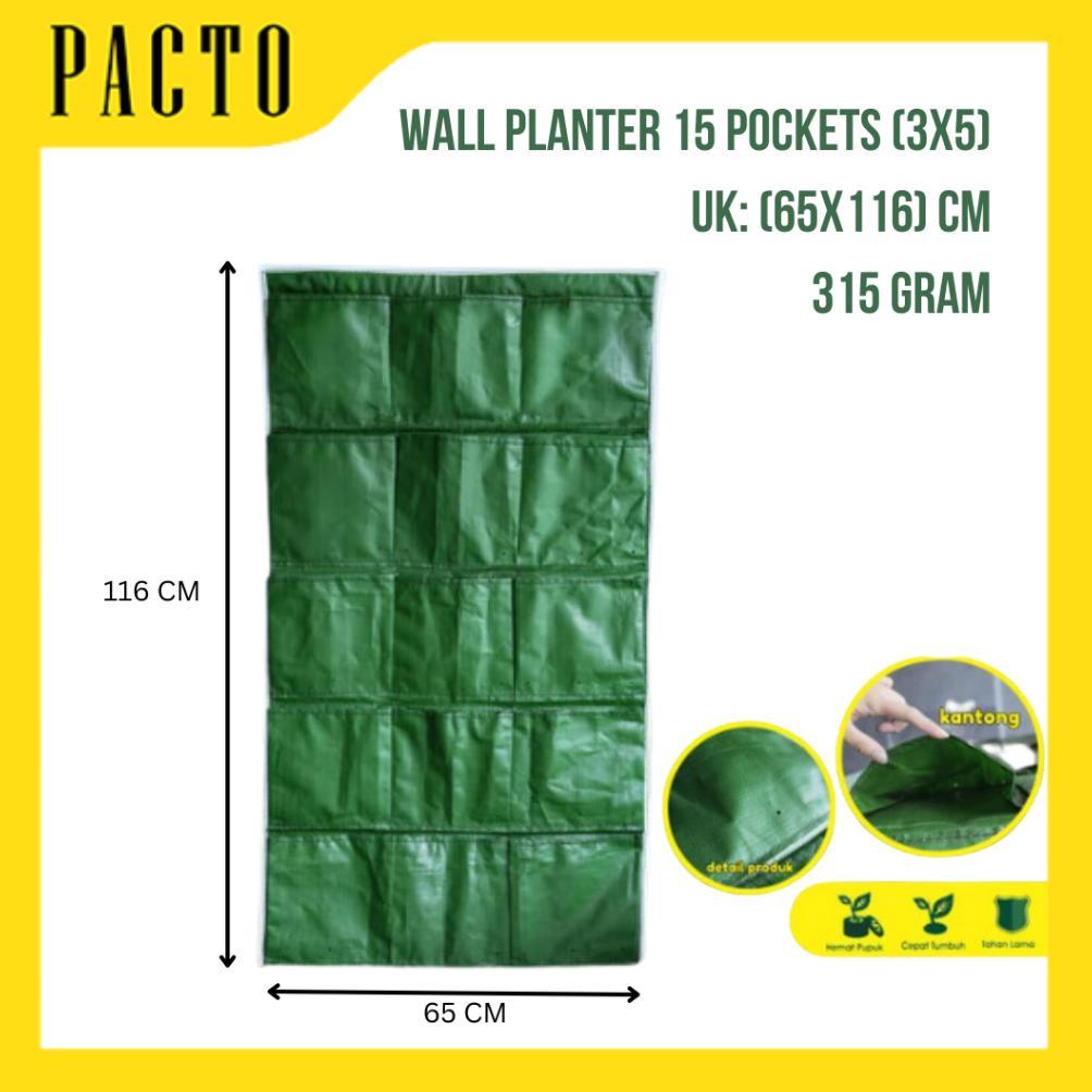 DESYAVANA - WALL PLANTER BAG 15 KANTONG POT DINDING HIJAU - VERTICAL GARDEN PLANTER BAG