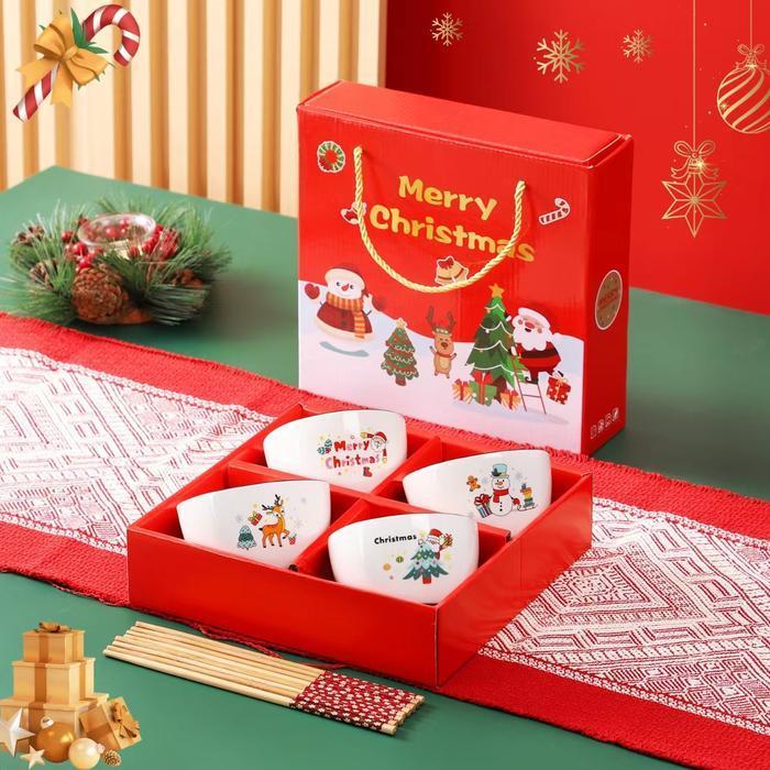 Aveline Hampers Christmas Mangkok Set Premium/Christmas Gift Bowl Set