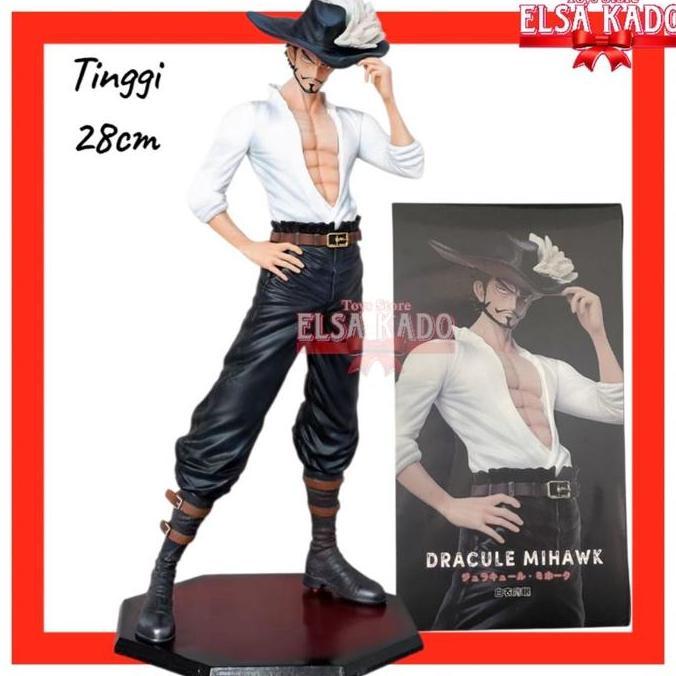 Action Figure One Piece Dracule Mihawk Standing 28cm Statue Pvc