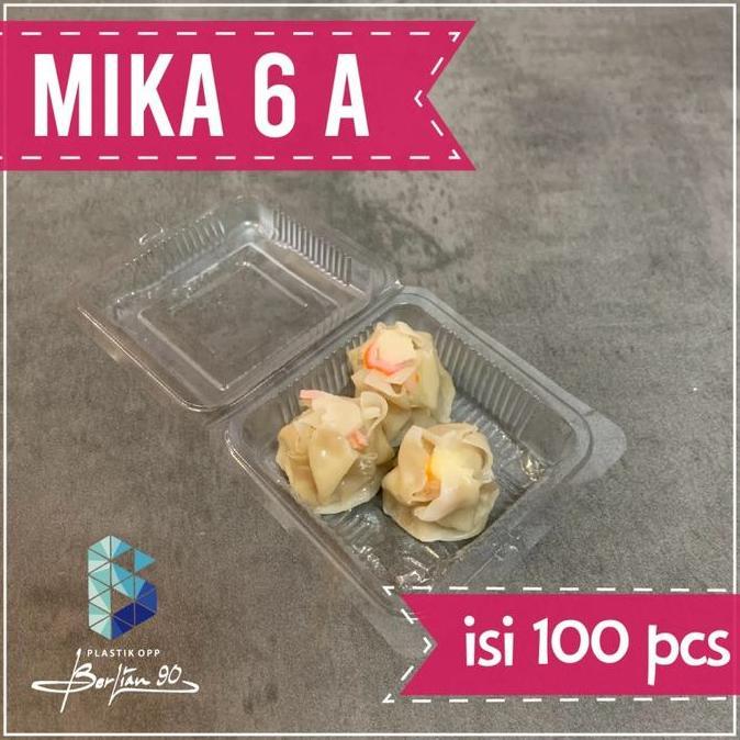 New- Mika Kotak Plastik 6A - Mika Kue Makanan Jajanan / Mika Kemasan 6A