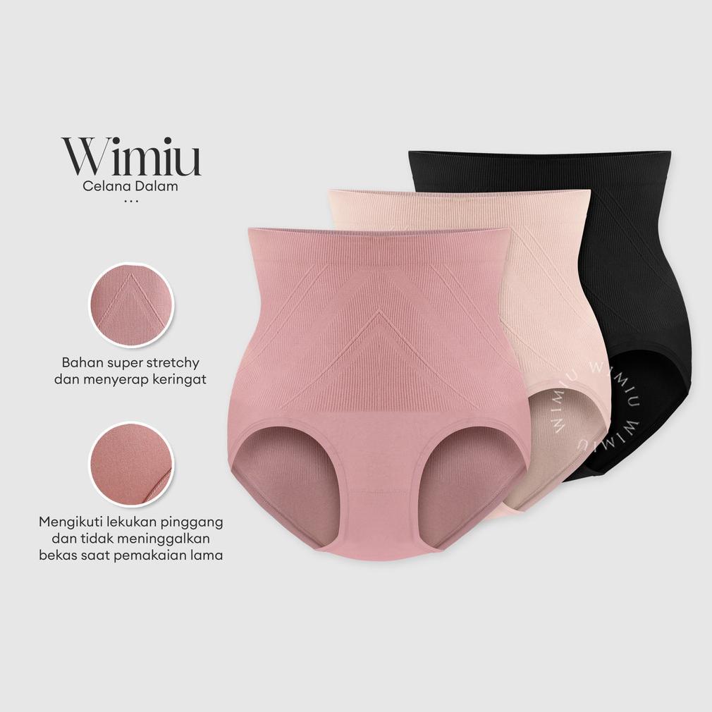 Wimiu 3 PCS Celana Dalam Korset Jumbo Panty Perempuan CD Korset Maxi Pum Wanita CD 384 Termurah